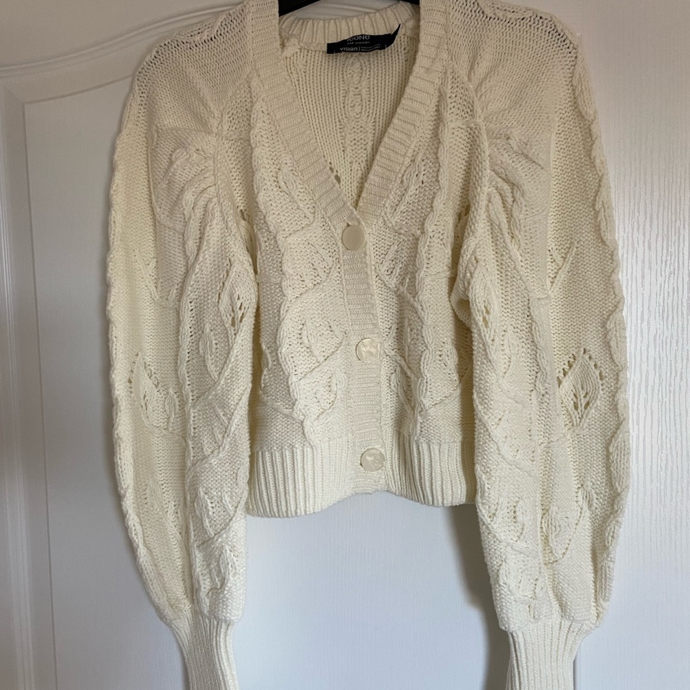 Cotton cropped cardigan. Size M.